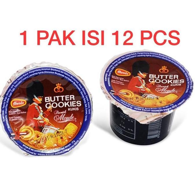 ENAK!!!! Monde Butter Cookies Cup 27gr x 12pcs