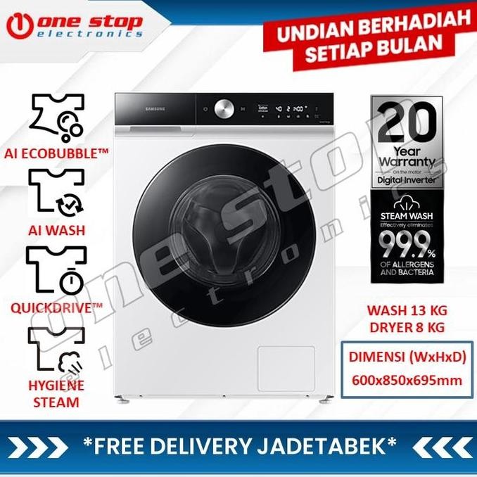Promo SAMSUNG WD13BB944DGESE BESPOKE Front Load Washer Dryer Combo 13/8kg COD