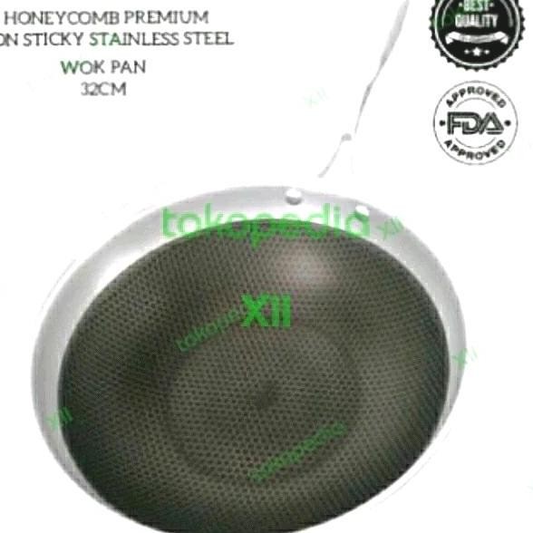 Viera Tms9903332 Cm Honeycomb Wok Wajan Stainless 304 Tahan Gores