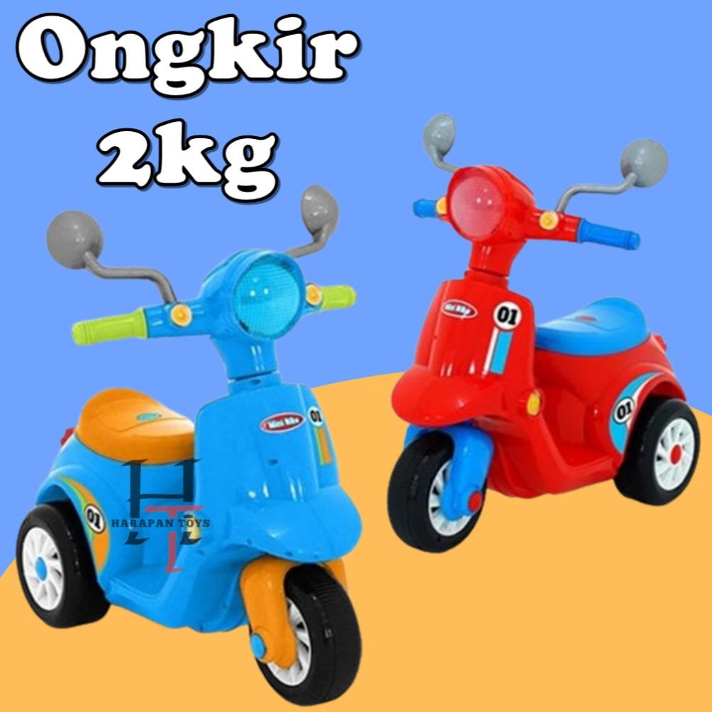 Mainan Anak Motoran MINI BIKE 691 SHP TOYS - Maenan Motoran Vespa Skuter Gemas Untuk Kado