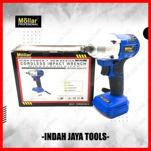 MOLLAR CIW20350-U Cordless Impact Wrench 20V Mesin Buka Baut Baterai - TANPA BATERAI