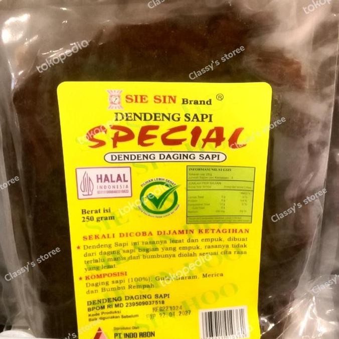 sie sin dendeng sapi 250 gram/dendeng