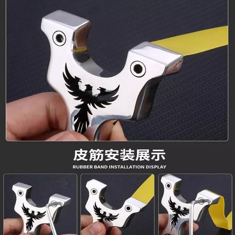 Ketapel Slingshot Dragon Besi Kokoh Paket Lengkap