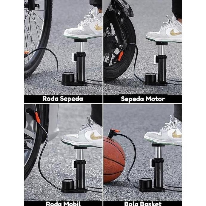 BEARERS- Pompa Angin mini portable foot pump manual emergency motor Pompa Angin Kaki Pompa Kaki Pomp