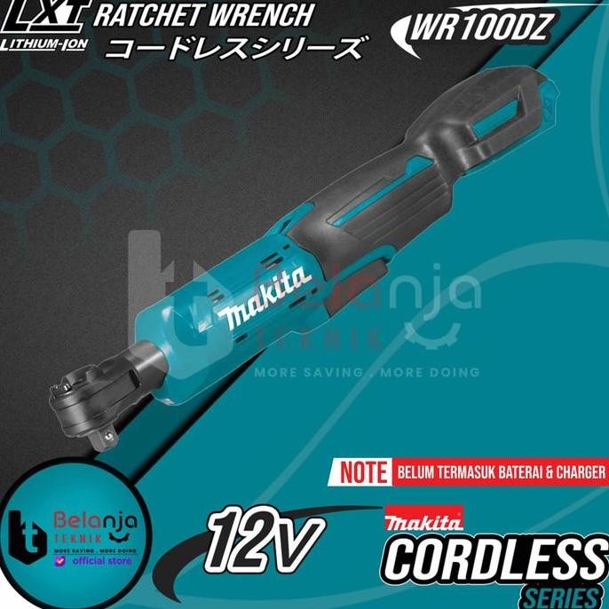 JINICHI- Makita Ratchet Baterai Cordless WR100DZ Rachet Sock 12V Socket Sok