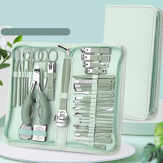 Ebayfash- Set Gunting Kuku Baja Tahan Karat 35 Buah Gunting Kuku Ritsleting Tang Mulut Elang Gunting