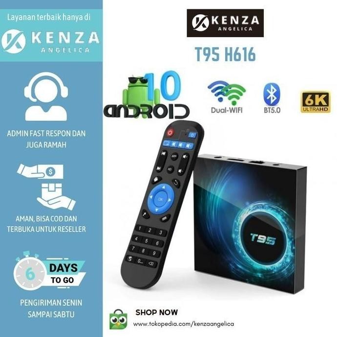 Awafash- T95 H616 - Android 9 Smart Android TV Box 6K - RAM 4GB ROM 128GB