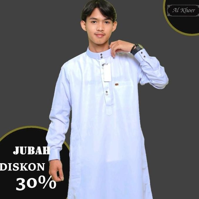 alkhoer jubah madinah gamis bahan embos kancing kotak impor jubah peria dewasa termurah 2023 Muslim 