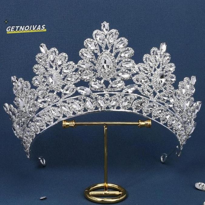 Mahkota Aura -  Mahkota Mewah Besar Berlian - Mahkota Pengantin / Mahkota Pengantin Besar