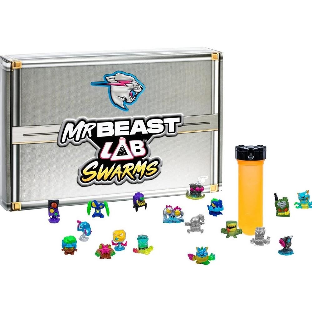 Mrbeast Lab Swarms Series 2 Atomic Cash Case 18-Pack Collectible Micro Beasts, Includes Exclusive Ul