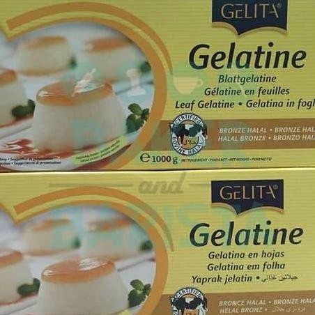 Gelatine Halal Gelita Repack 10 lembar gelatine sheet Gelita Bronze ARG