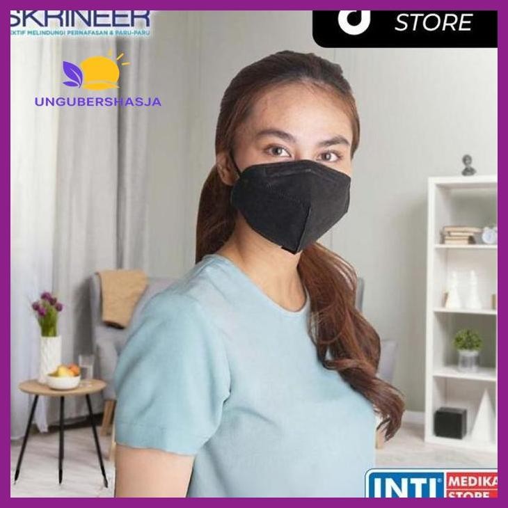 (ORIGINAL) SKRINEER - MASKER EARLOOP KN95 5 PLY BOX | 3D SURGICAL MASK BFE 99% KESEHATAN PERLENGKAPA