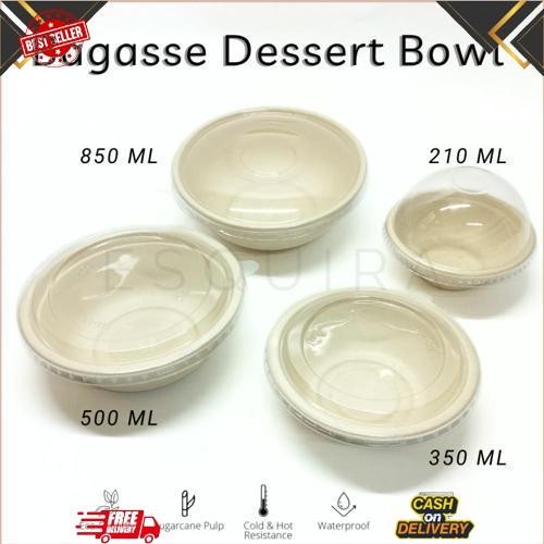 Ready Stock Bagasse Dessert Snack Bowl 350 ML BG350