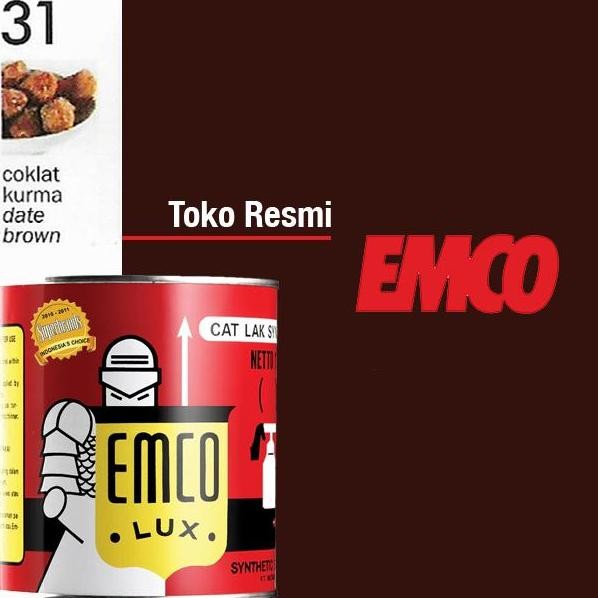 Emco Lux Cat Kayu Besi 1Kg Coklat Brown Cat Pagar Kusen Pintu