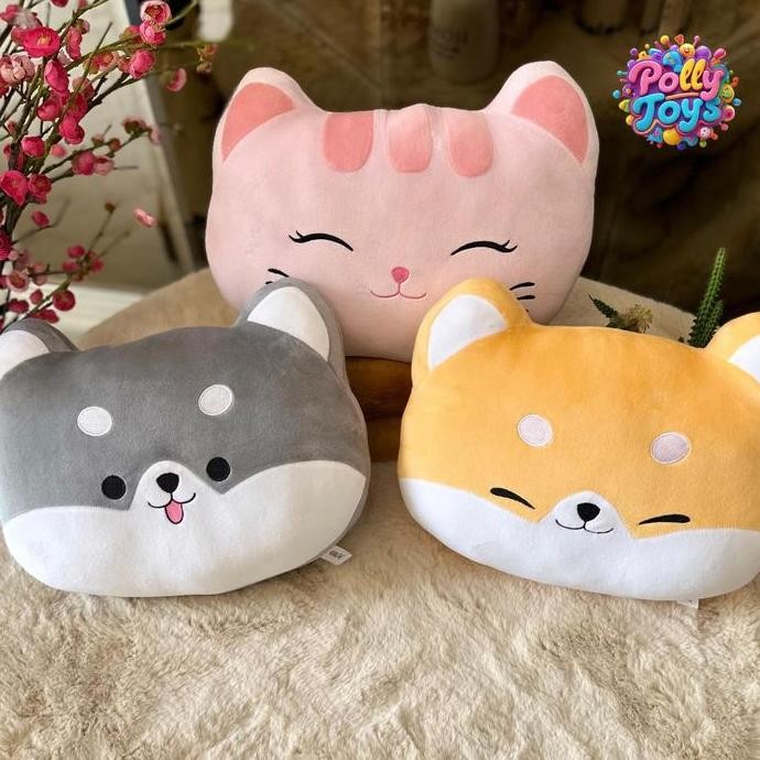 Boneka Bantal Husky Shiba Lucu Premium Terbaru