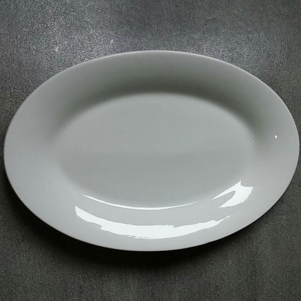 Piring Saji Oval Ikan 14 Inch 35 cm Keramik Home Line