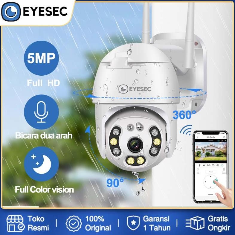 EYESEC CCTV Wifi 5MP IP Kamera Outdoor Waterproof IP67 Kamera CCTV Pengintai IP Camera CCTV WiFi kam