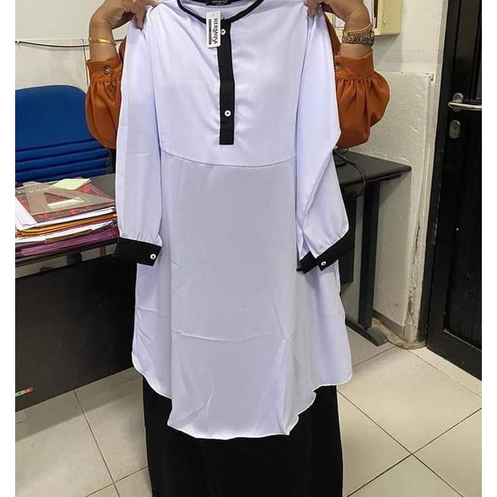 DF265>> [Gamis kantor pdh hermosa] gamis office hermosa/gamis kantor/gamis pns/Gamis kantor hitam pu
