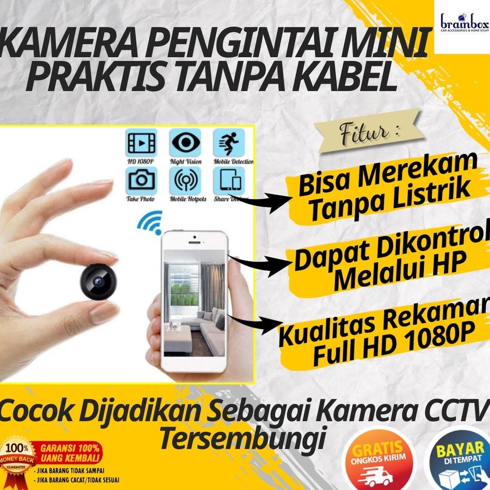Kamera Pengintai Rumah Tanpa Kabel Indoor Mini Kecil Tersembunyi Konek Jarak Jauh Ke HP Handphone ka
