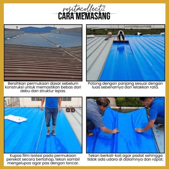 WATERPROOFING WATERPROOF MEMBRAN MEMBRANE LAKBAN TEMPEL ANTI BOCOR AIR HUJAN PEREDAM PANAS SUARA BER