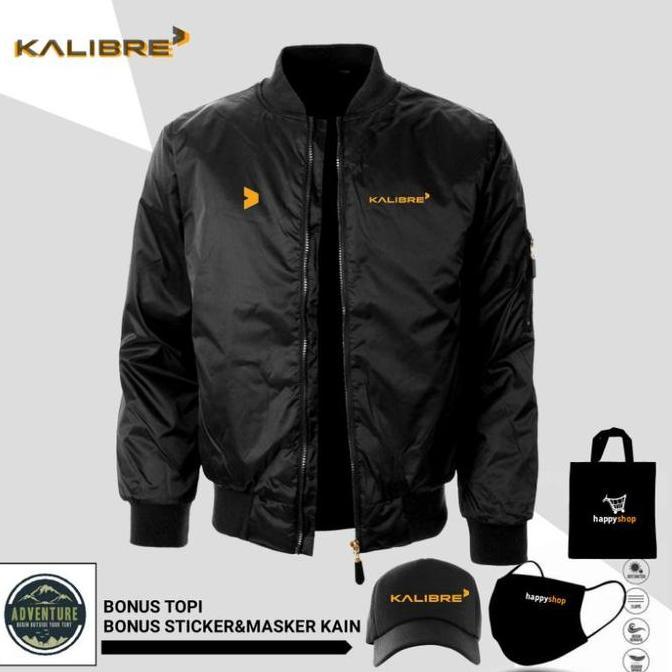 JAKET BOMBER KALIBRE WATERPROOF ANTI AIR BONUS TOPI & STIKER