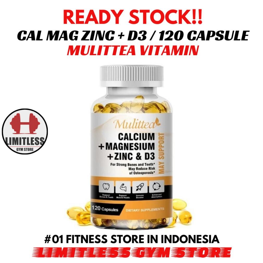 [Promo] Calcium Magnesium Zinc & Vit D3 - 120 Kapsul Zma Suplemen Original