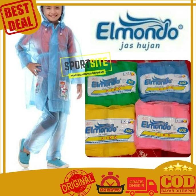 Jas Hujan Elmondo Kidd Stelan Remaja Raincoat Waterproof Elmondo EJC 602 New Basic Setelan Anak Kids