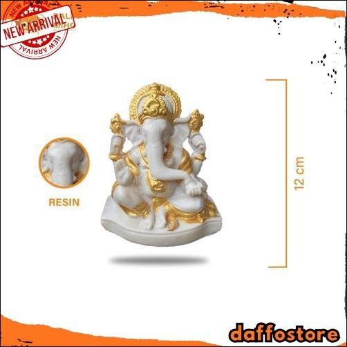Termurah Patung Ganesha ceper 12 cm - Ganesha Resin - Patung Ganesa - Miniatur Ganesha - Ganesa - Pa