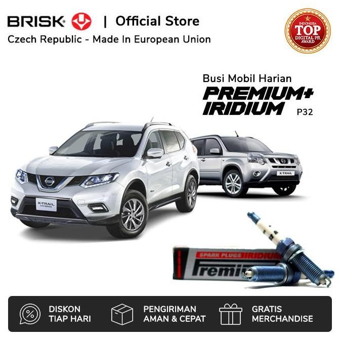 Busi Mobil Nissan Xtrail T31 T32 Brisk Premium Iridium P32 Diskon