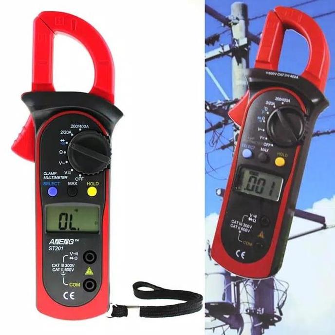 TERMURAH - Digital LCD Disaplay Clamp AC/DC Multimeter Amp Volt Meter Resistance