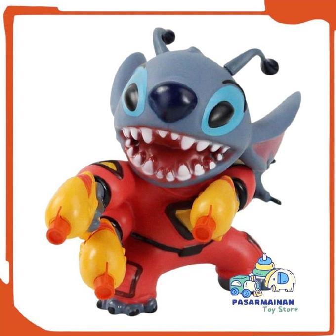 Figure Lilo & Stitch With Laser Guns Experience Mainan Figure Stitch