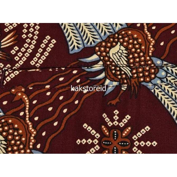 Cole Kemeja Pria Batik Lengan Panjang Merah Reguler Cob 38 #Kemeja Murah  Motif