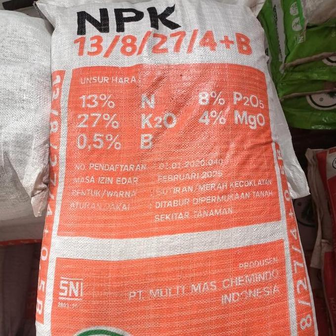 TERMURAH - Pupuk NPK 13 8 27 4 merk DAUN SAWIT 50KG