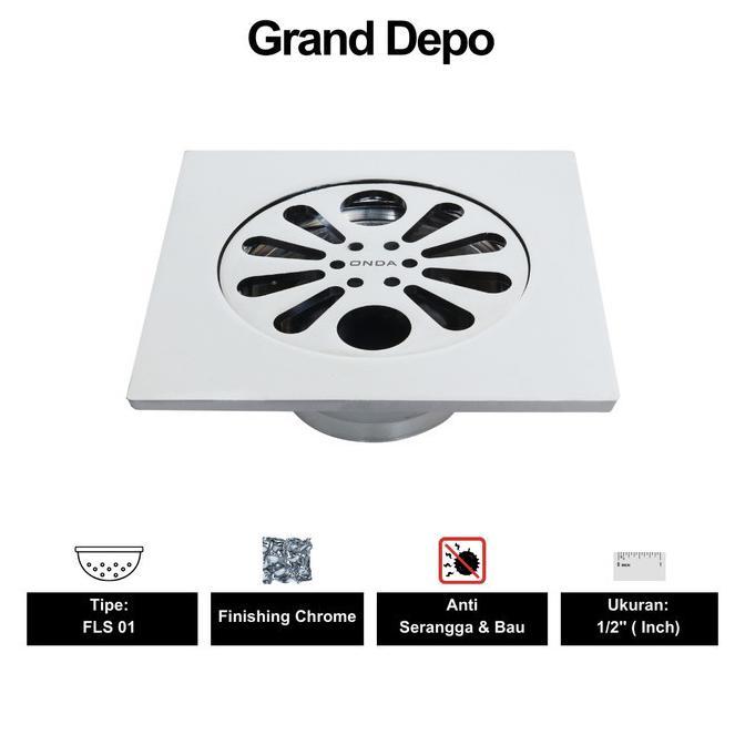 Onda Floor Drain FLS 01 / Saringan Got Onda Kamar mandi