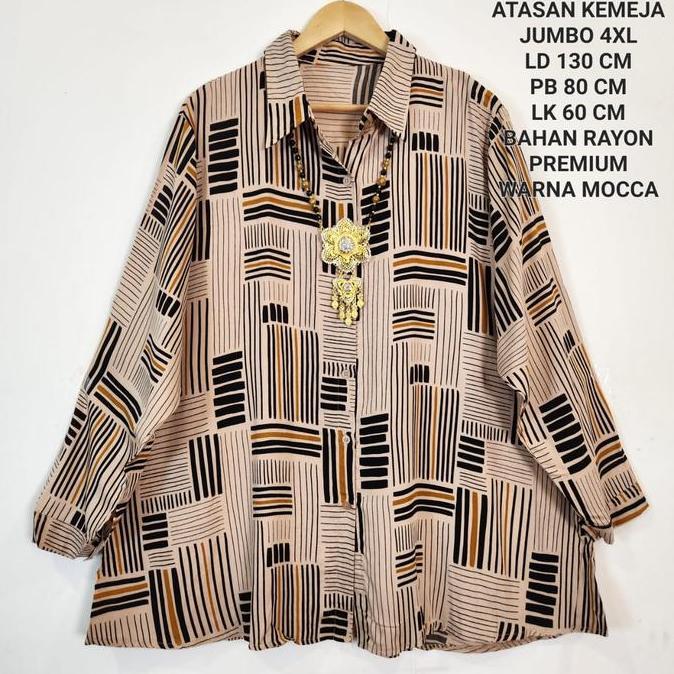 Atasan Kemeja Jumbo Ld 130 Cm Model Kekinian