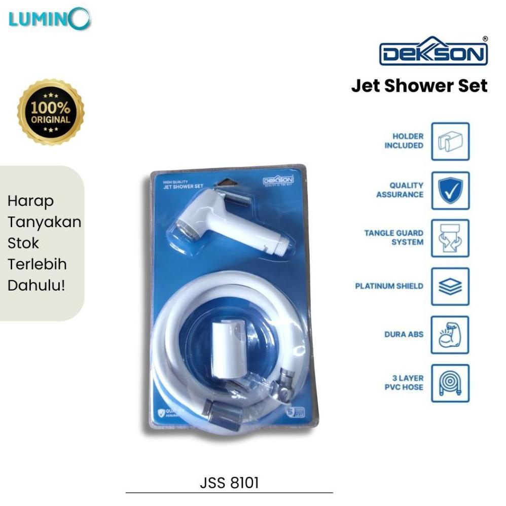 DEKKSON - Jet Shower Set JSS 8101/Semprotan Cebok Toilet Selang 120cm+Holder/Washer Lengkap Bidet Ka