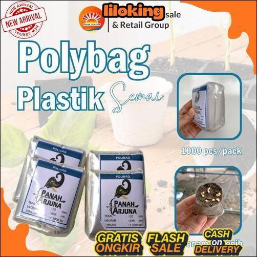 Termurah Polybag semai 6x7 plastik semai/polybag benih 1ikat= 1000pcs Polybag cabai