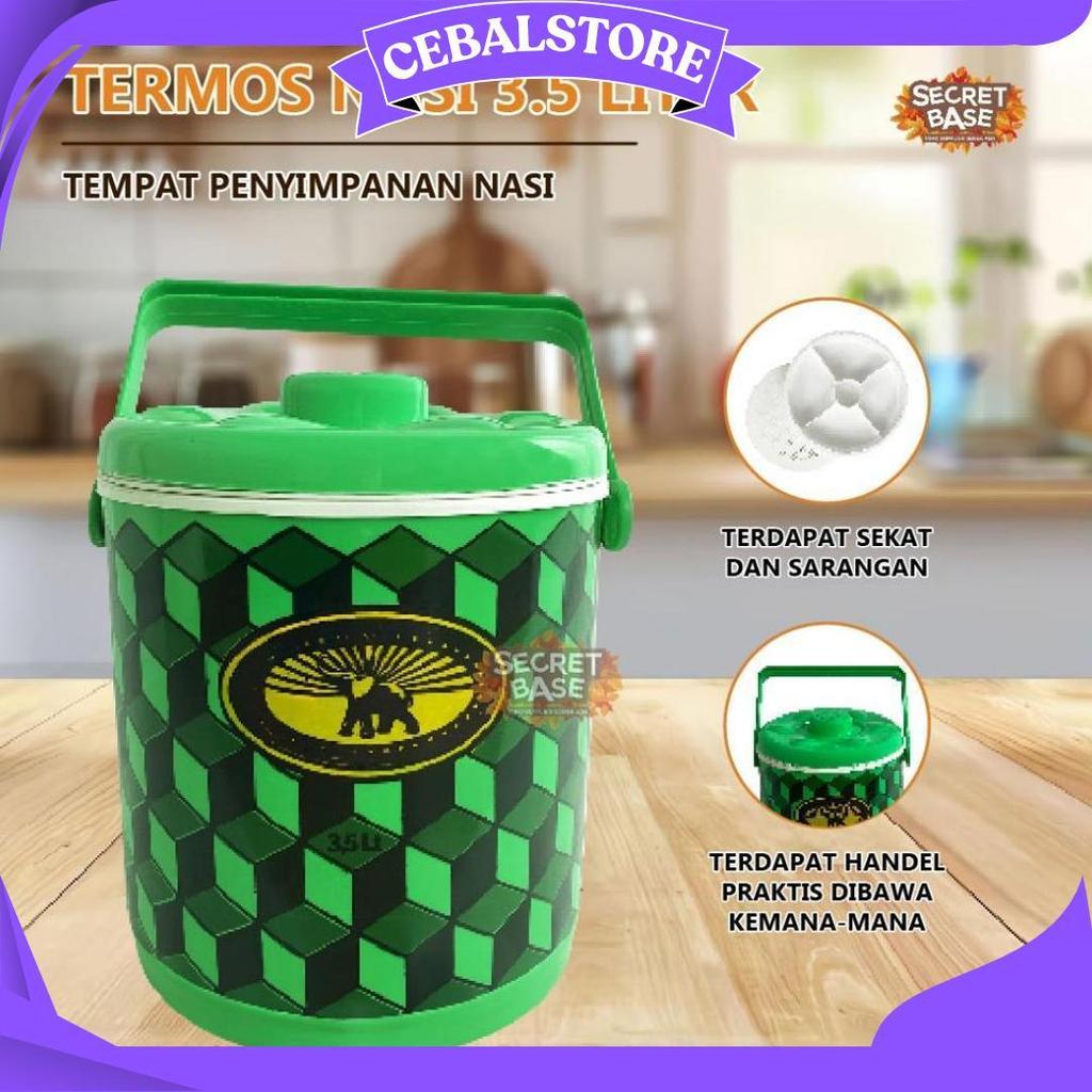 Termos Nasi 3,5 Liter - Termos Es Batu Tahan Lama / Rice Bucket / Tempat Nasi 3,5L Cod
