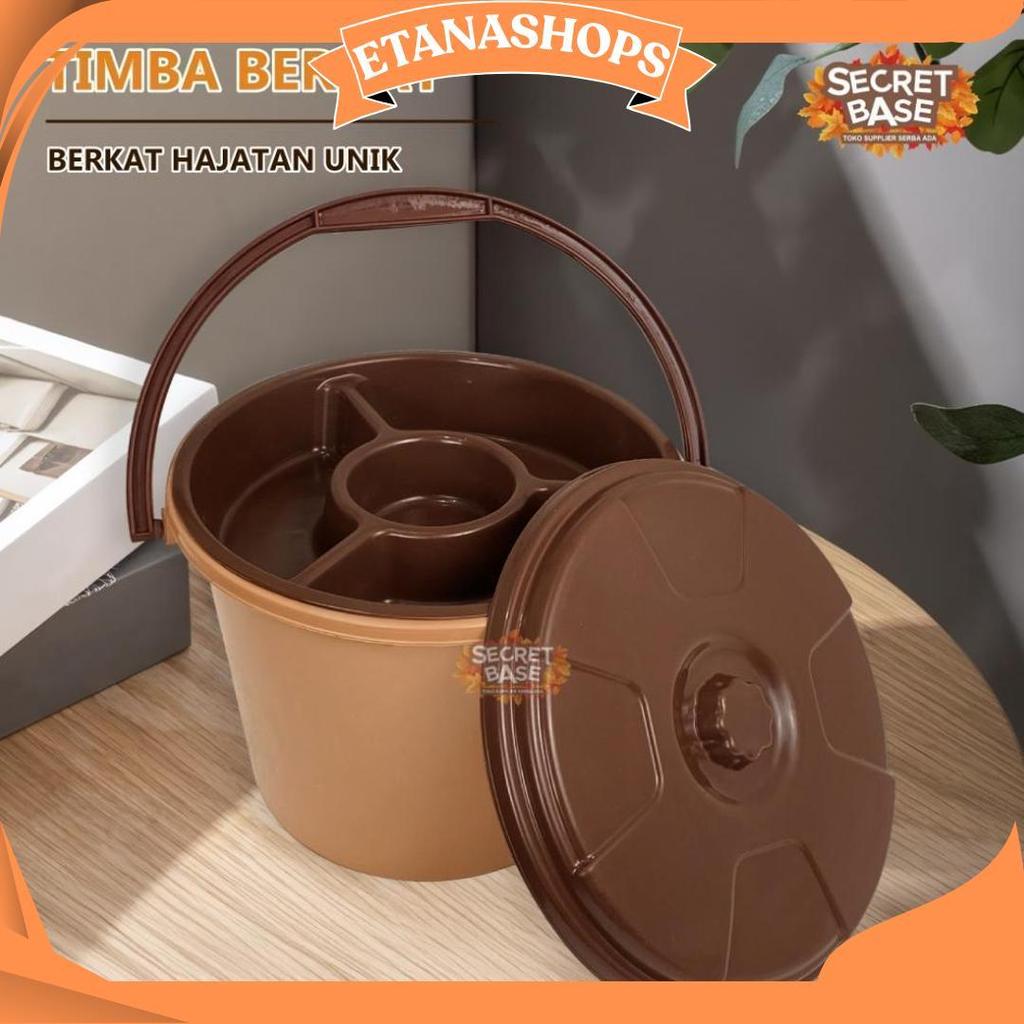Timba Berkat - Bonus Samir / Bakul Nasi / Ember Tong Bak / Baskom Plastik /Berkat Hajatan Unik Promo
