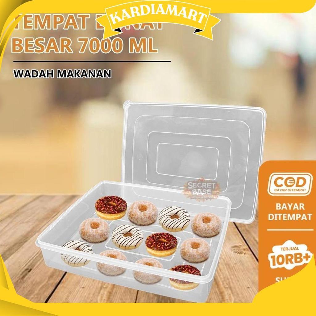 Tempat Donat Besar - Wadah Makanan Serbaguna 7000Ml / Kotak Plastik Rapat Sale