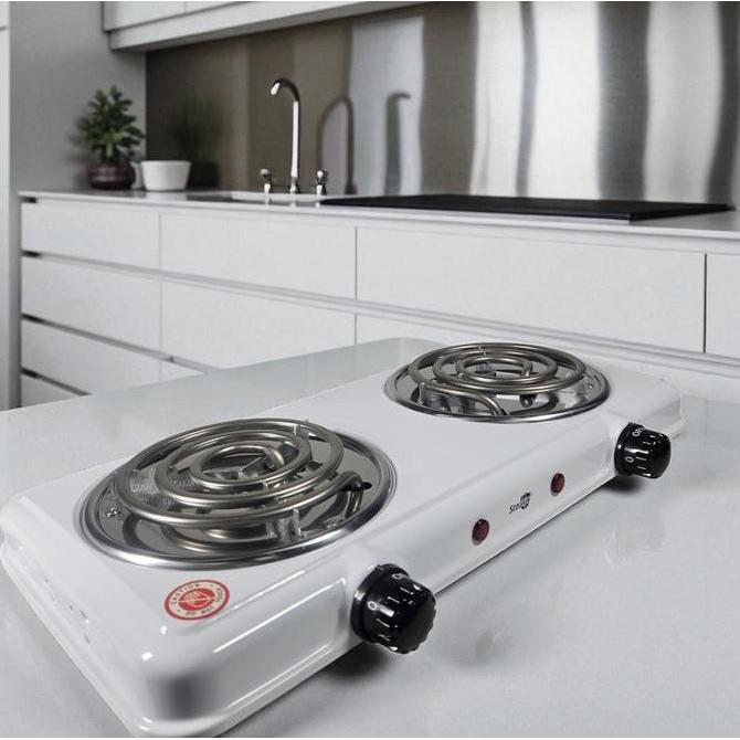 FINESSE Kompor Listrik 2 Tungku Portable Coil Hot Plate 2000W - THP-5703