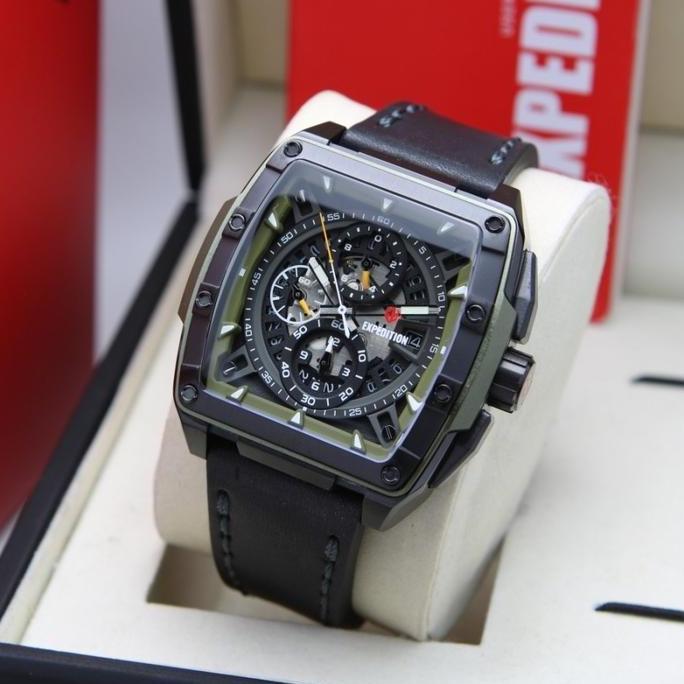[ ORIGINAL ] Jam Tangan Pria / Cowok EXPEDITION 6815 E 6815 Kulit