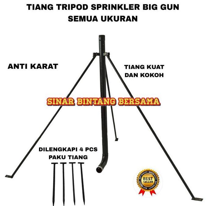 Tiang Tripod Sprinkler Big Gun Kaki 3 | Tripod Sprinkler Penyiraman