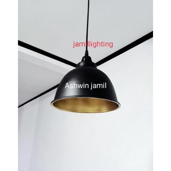 lampu gantung cafe kap industrial