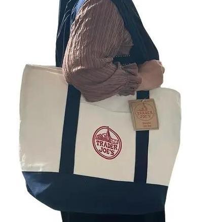 [ORI ready langsung kirim] Trader Joes Totebag US - Tote Bag - Tas Belanja - Tas Canvas Large - Reus