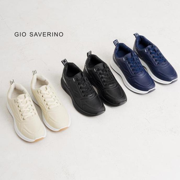 Sepatu Sneakers Hitam Pria Gio Saverino