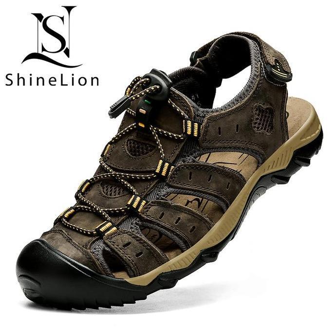 KP-2026 Sandal Pria Gunung Trendy Outdoor Pantai Sepatu Sandal Pria Keren Nyaman Anti Slip Tahan Aus