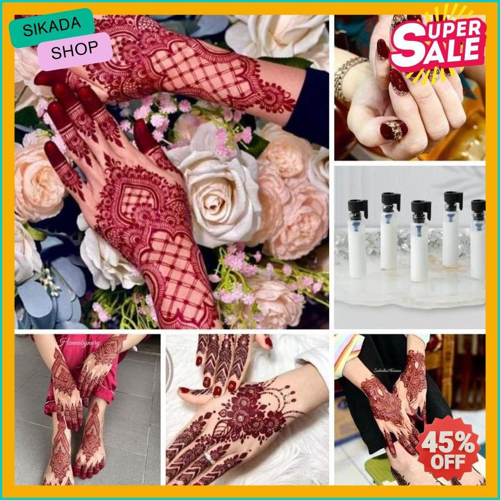 Cod Fre Lem Hena Instan Pengantin Maron Hena Stiker Premium