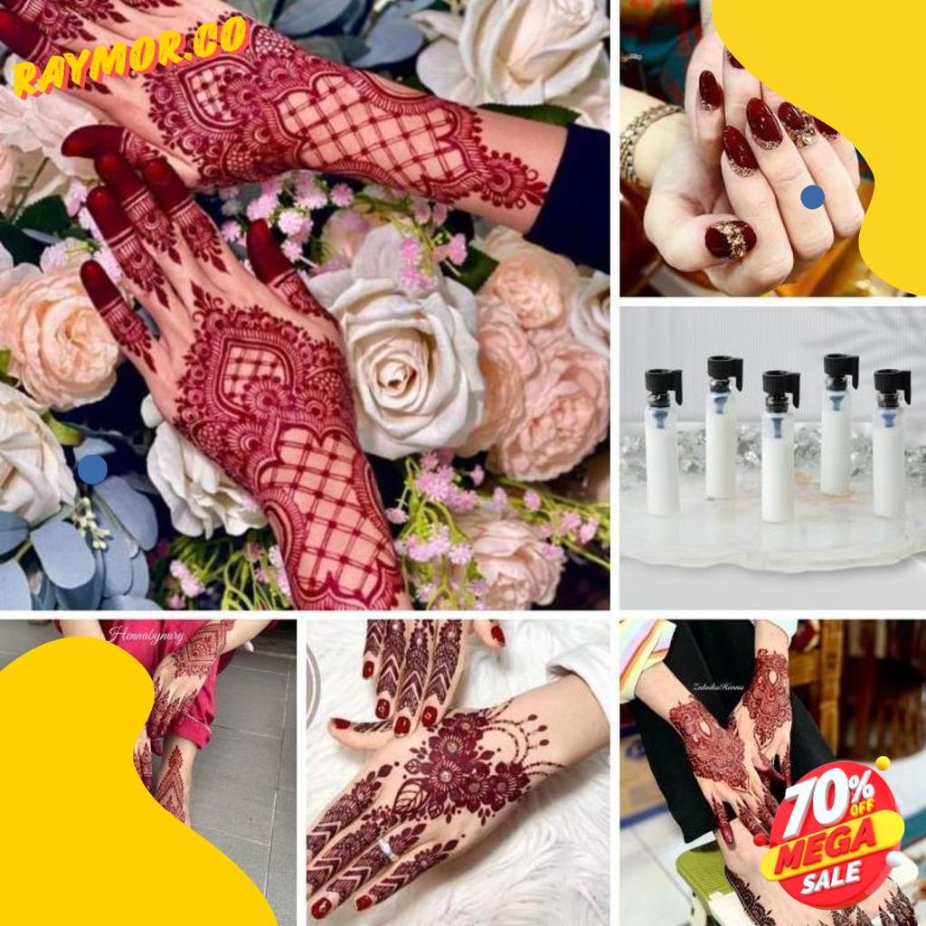 Cod Fre Lem Hena Instan Pengantin Maron Hena Stiker Premium