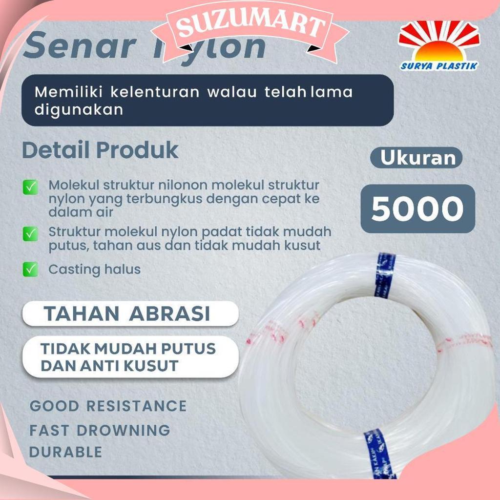 Senar Cap Ikan Kakap  Ukuran 5000 (140)  Per Roll /Tali Senar Pancing / Senar Layangan Promo